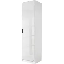 Rauch Kleiderschrank RAUCH "Freiham Kleiderschrank Garderobenschrank Nischenlösung Bestseller", weiß (weiß hochglanz), B:47cm H:197cm T:54cm, Holzwerkstoff, Schränke, Kleiderschrank, Nischen Schrank mit Griffmulde ideal zum Ergänzen der Serie