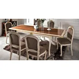 Barock Antik Stil Esstisch Tisch Echtes Holz Klassische Design Tische Italien - Braun