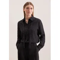 Seidensticker Damen, Gr. M38, schwarz, 100% Viskose, gemustert, gepunktet,