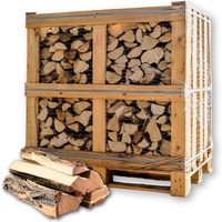holz4home® Brennholz Eiche Kammergetrocknet 25 cm 1RM/ 1,6 SRM I 450-500 kg auf Palette I Ideal als Holz für Ofen Kamin BBQ I optimales Feuerholz Eichenholz