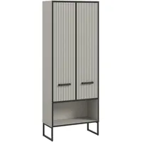 Xonox.home Badezimmer Bagno Midischrank hoch Hochschrank breit Badezimmerschrank Kaschmir