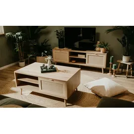 Finori Couchtisch BALI Braun Eiche 100 x 46 x 60 cm