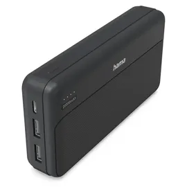 Hama Pocket 20, 20000mAh, Ausgänge: 2x USB-A, Anthrazit