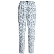 CALIDA Favourites Tiles Pyjama Trousers Weiß/Blau Baumwolle Medium Damen