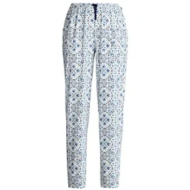 CALIDA Favourites Tiles Pyjama Trousers Weiß/Blau Baumwolle Medium Damen