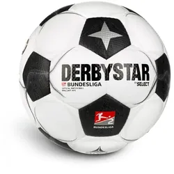 Derbystar Fussball 2. Bundesliga Brilliant APS v24 (offizieller Spielball der Saison 2024/2025) weiss/schwarz