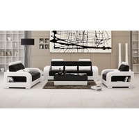 JVmoebel Sofa Moderne schwarz-weiße Sofagarnitur 3+2 Sitzer Set Neu, Made in Europe schwarz