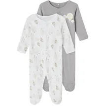 NAME IT - Schlafstrampler NBNNIGHTSUIT - BALLOON 2er Pack in alloy, Gr.92