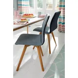 Guido Maria Kretschmer Home & Living Esszimmerstuhl "Dalea", grün (schwarz, petrol, eichefarben), B:45cm H:91cm T:55cm, Kunstleder, weicher Webstoff mit feiner Struktur aus 100% Polyester, GUIDO MARIA KRETSCHMER HOME & LIVING, Stühle, im 2er, 4er oder 6er-Set, Küchenstuhl