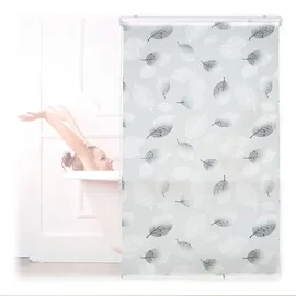 Relaxdays Duschrollo 100 x 240 cm schwarz-weiß