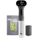 SPRINGLANE Sous-Vide-Garer Henry inkl. Vakuumierer und Vakuumiertüten, Vakuumgarer Stick, LED Touch-Display, Umwälzpumpe & Abschaltautomatik - Grau 1200 W + Rezeptheft