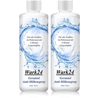 Wark24 Geraniol Anti-Milbenspray 500ml - Für alle Textilien - Beseitigt die Ursachen von Hausstauballergien (2er Pack)