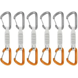 MAMMUT Sender Wire 12 cm 6-Pack Quickdraws, Wire Gate/Wire Gate, light grey-gold, 12
