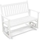 Costway Gartenbank 68 x 100 x 68 cm Weiß