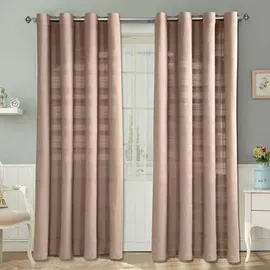 Homescapes Ösenvorhang, Rajput blickdicht 2er-Set, 137/137 cm