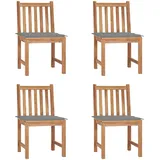 vidaXL Gartenstuhl 48,7 x 49,6 x 90 cm braun 4 St.