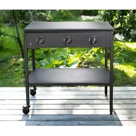 cozze Grillwagen 71 x 90 x 60 cm Stahl Schwarz