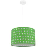 GLOBO Pendelleuchte Hängeleuchte Kinderlampe Kinderzimmerlampe Deckenlampe Spielzimmer, Metall weiß grünfarbig, 1x E27 Fassung, Dxh 35x120 cm