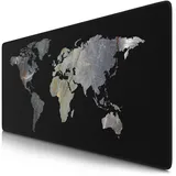 CSL Gaming Mauspad, XXL Schreibtischunterlage 900 x 400mm, Präzision & Geschwindigkeit, Marmor schwarz