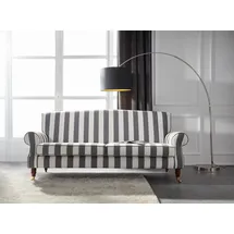Home Affaire 3-Sitzer "Rennes", grau (anthrazit, creme streifen), B:200cm H:90cm T:93cm, Samtoptik ( 100% Polyester);Baumwollmix (50% Baumwolle, 50% Polyester), Sofas, in Samtoptik oder Baumwoll-Mix