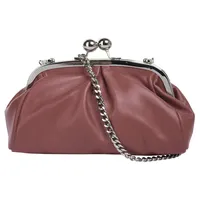 Samantha look Umhängetasche echt Leder, Made in Italy rosa