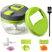 diboniur Zerkleinerer Manuell 520 ml 3-in-1 Grün