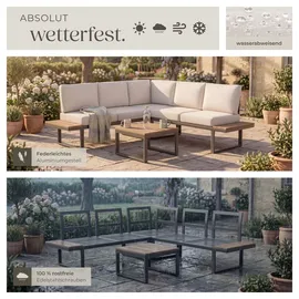 Tectake Eliar Loungeset schwarz