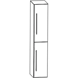Puris c!mano Hochschrank 40 cm mit 2 Türen, Anschlag rechts, Griff 338, Badmöbel,
