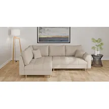 Home Affaire Eckcouch Polyester 3-Sitzer Beige