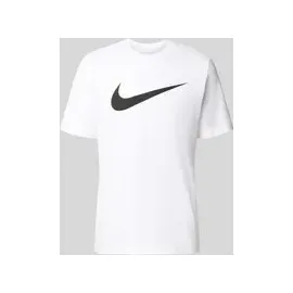 Nike Sportswear Swoosh Kurzarm-T-Shirt White / Black XL Regular