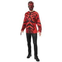 Rubie ́s Kostüm Star Wars Darth Maul Fan-Set, Original lizenzierte 'Star Wars' Verkleidung rot M