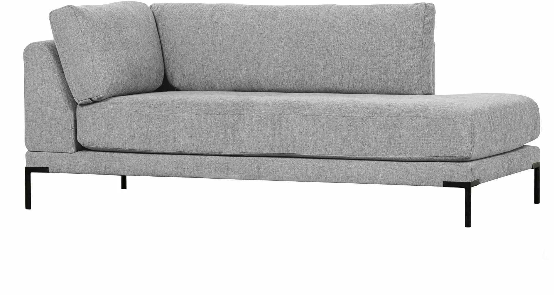Modulsofa Couple Lounge Element rechts, weicher Melange-Stoff, modern, hellgrau, flexibel kombinierbar