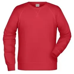 Herren Raglan Sweatshirt 8022, rot, Größe XXL - rot - XXL