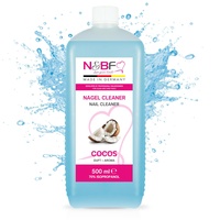 NAILS FACTORY | N&BF Nagel Cleaner mit Duft | 500ml | für Gelnägel | Nagelreiniger | Nail-Cleaner | 70% Isopropanol-Alkohol kosmetisch rein in Studioqualität zum Entfetten und Reinigen (Kokusnuss)