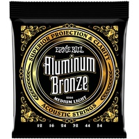 Ernie Ball Medium Light Akustik-Gitarrensaiten, Aluminium-Bronze, Stärke 12–54