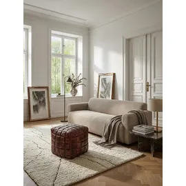 KADIMA DESIGN Sitzhocker Echtleder 39 x 41 x 39 cm Braun