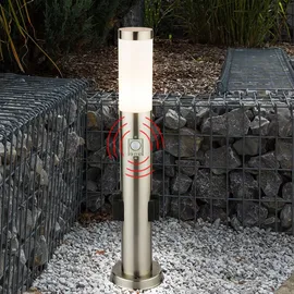 V-Tac Wegeleuchte Edelstahl 8977  Höhe 100 cm spritzwassergeschützt inkl. Bewegungsmelder silber