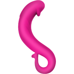 Geschwungener Silikondildo, 14 cm, pink