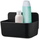 Tesa Lavaa Duschkorb S, schwarz matt - Duschablage zur Wandmontage ohne Bohren, inkl. tesa Powerstrips Waterproof Strips Xl ® 200 mm x 130 mm x 110 mm