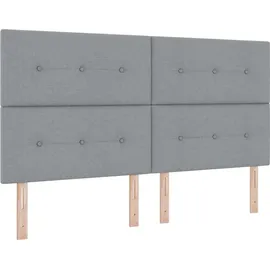 vidaXL Boxspringbett 180 x 200 cm Hellgrau
