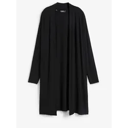 bonprix Lange Shirtjacke aus softer Viskose, schwarz, 44/46 (L), Viskose