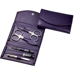 Kniebes Maniküre-Etui Nappa-Lammleder