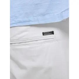 JACK & JONES "JPSTBOWIE JJSHORTS S", Herren, Gr. L, N-Gr, weiß, Web, Obermaterial: 98% Baumwolle, 2% Elasthan, unifarben, regular fit kurz, Hosen Chinoshorts, mit Aufschlag