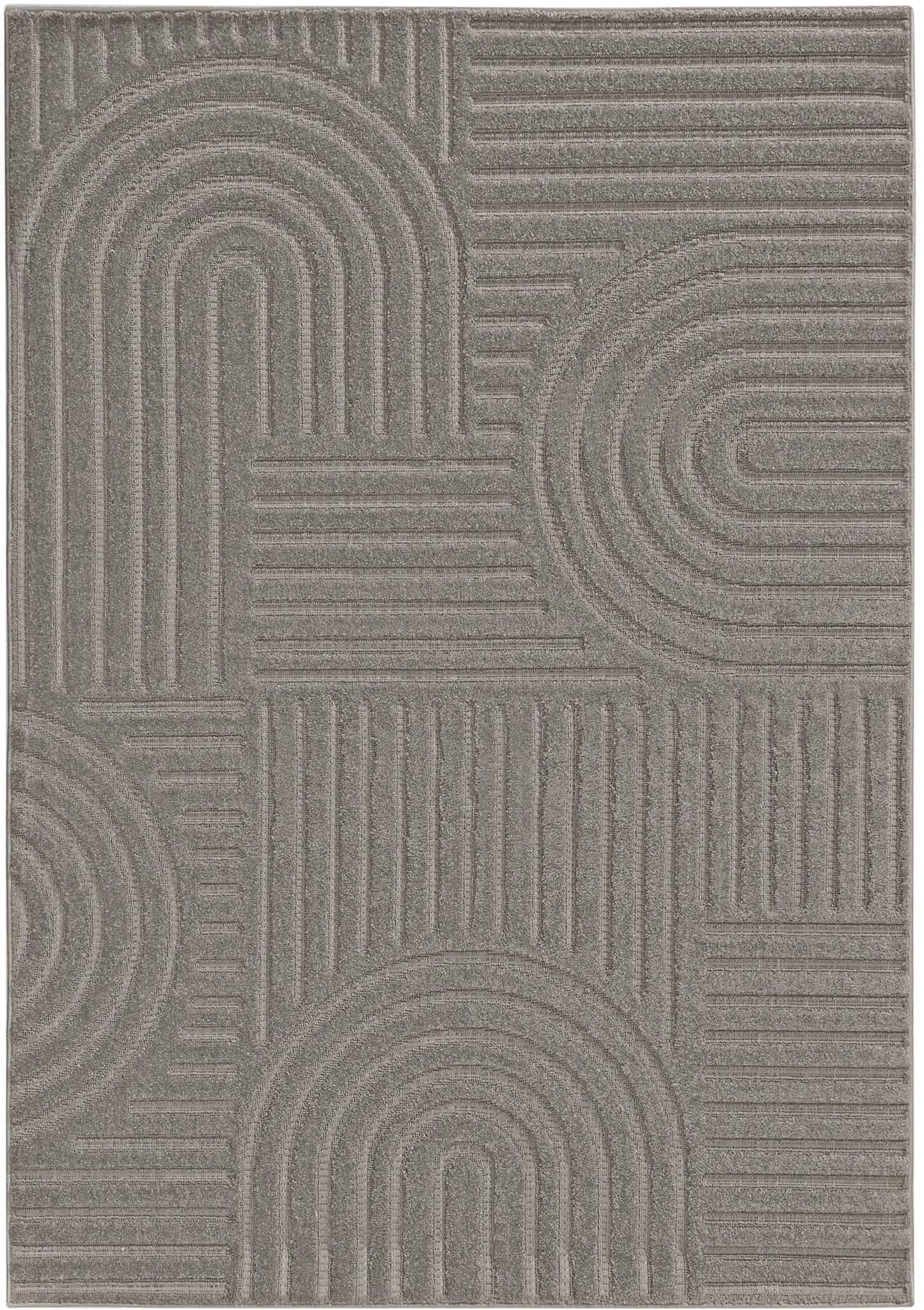 benuta Basic Kurzflor Teppich Leo Hellgrau 160x230 cm - Moderner Kurzflor-Teppich für Wohnzimmer
