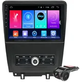 8 Core DVR+9" 32GB Android 12 Autoradio DAB+CarPlay Navi GPS Für Ford Mustang 2010-2014 9 Zoll HD Touchscreen Autoradio Bluetooth DAB+Radio WiFi, Mirrorlink, FM RDS Radio+Lenkradkontrolle DSP USB