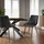 Tectake tectake® Set Stuhl, Monroe Samtoptik, schwarze Stahlbeine, 48 x 59 x 82,5 cm