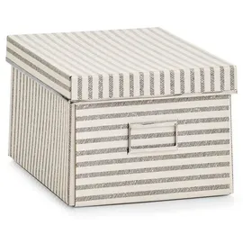 Zeller Aufbewahrungsbox Stripes 21 x 28 x 15 cm 1-tlg. beige