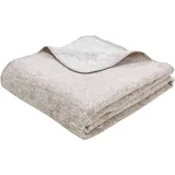 done.® »PAYSON« Weiche Wohndecke im Doubleface-Look beige