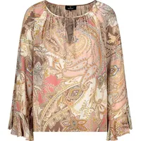 Monari Bluse mit Paisleymuster Mocca 42