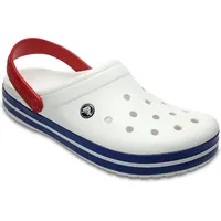 Crocs Crocband, Männlich, Erwachsener, Blau, Rot, Weiß, Einfarbig, 36 - 37, Geschlossene Sandalen - Weiß - 36